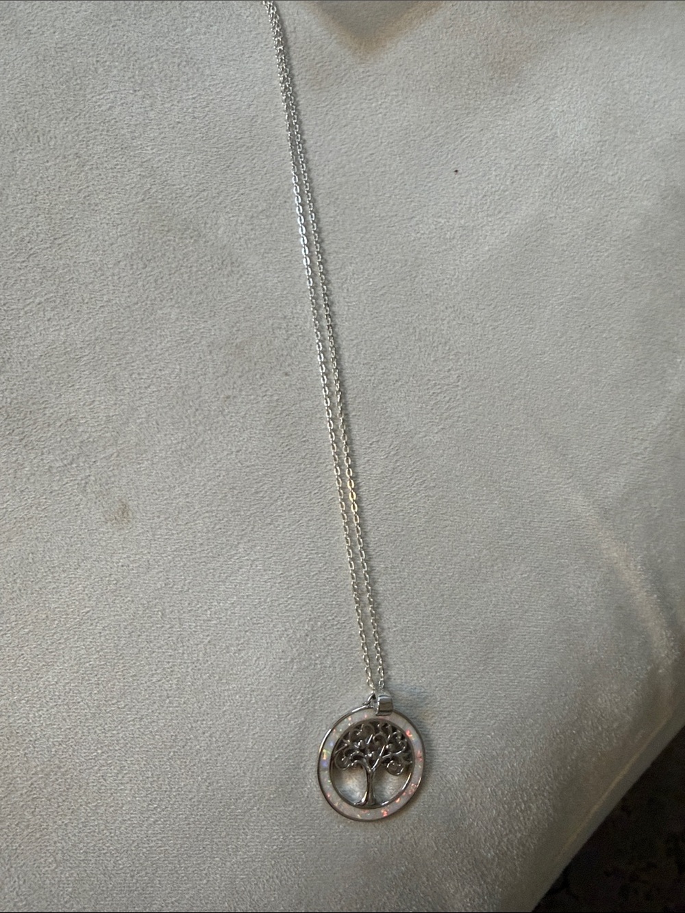 Silver Tree of Life Pendant sterling Necklace - Women Jewelry 10” approx